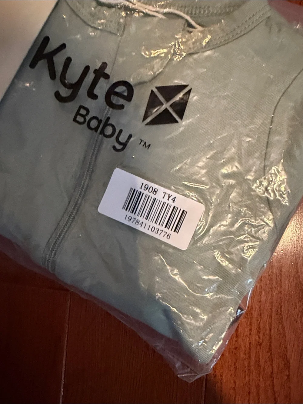 Kyte Baby zippered footie, Thyme, 12-18 months